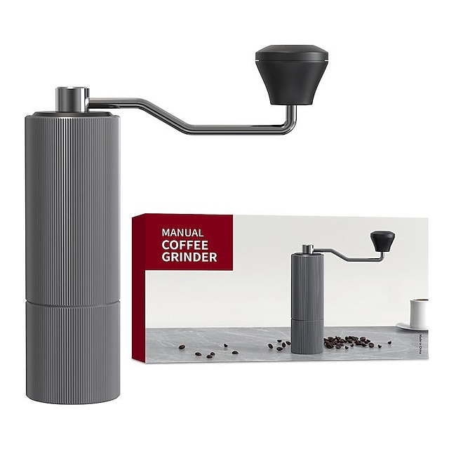 Manual Coffee Grinder ,Stainless Steel Conical Burr Mill Portable Hand Crank Coffee Bean Grinder for Espresso Gift