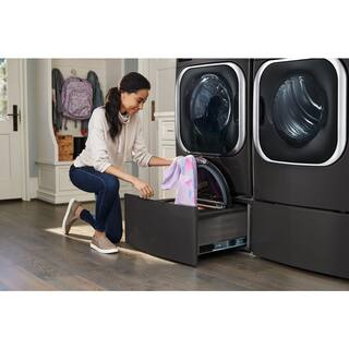 LG 29 in. Laundry Pedestal with Storage Drawer for Washers and Dryers in Black Steel WDP5B