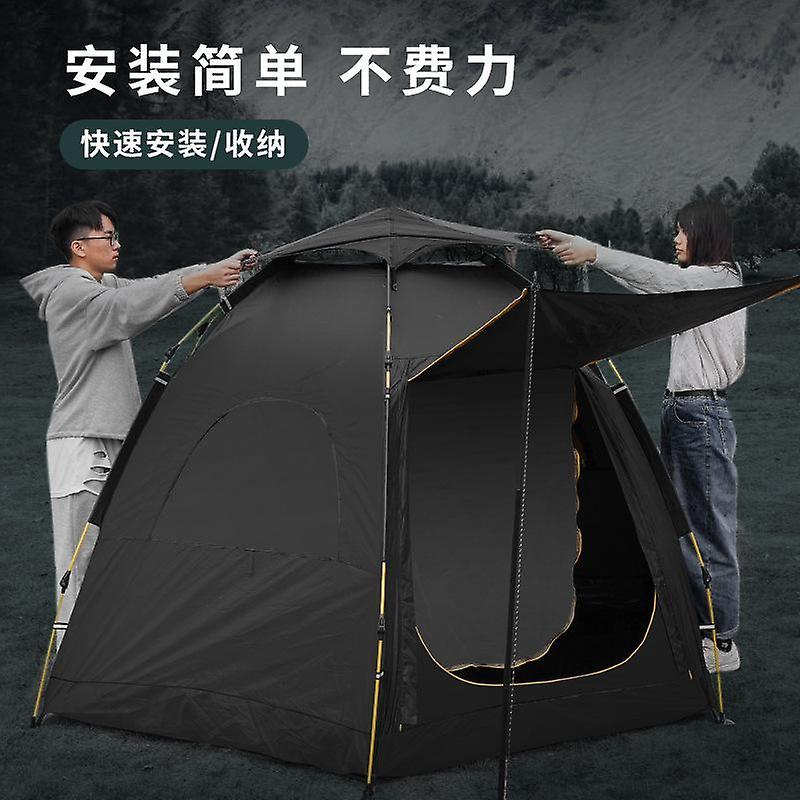 Outdoor automatic quick open sun protection rain multi double canopy beach camping tent