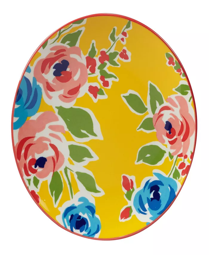 Certified International Damask Floral Set of 6 Salad Plate