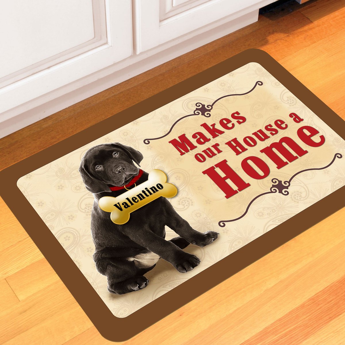 Bungalow Flooring Makes Our House A Home Black Lab Personalized Floor Mat