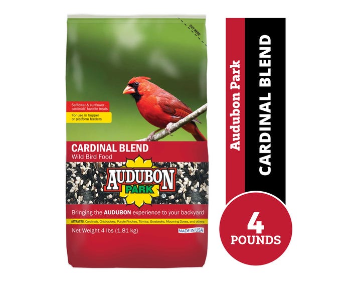 Audubon Park Cardinal Blend Wild Bird Food， 4 lb. Bag