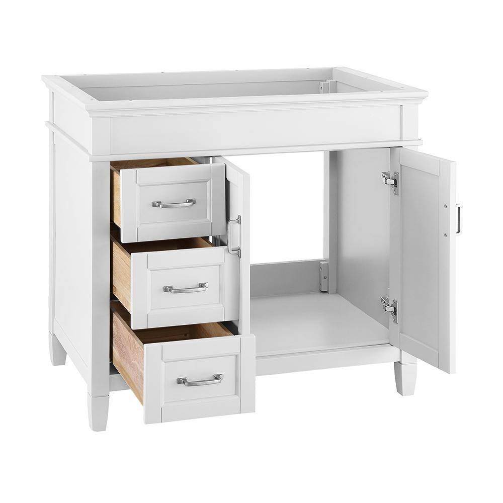 Home Decorators Collection Ashburn 36 in. W x 21.75 in. D Vanity Cabinet in White ASWA3621DL