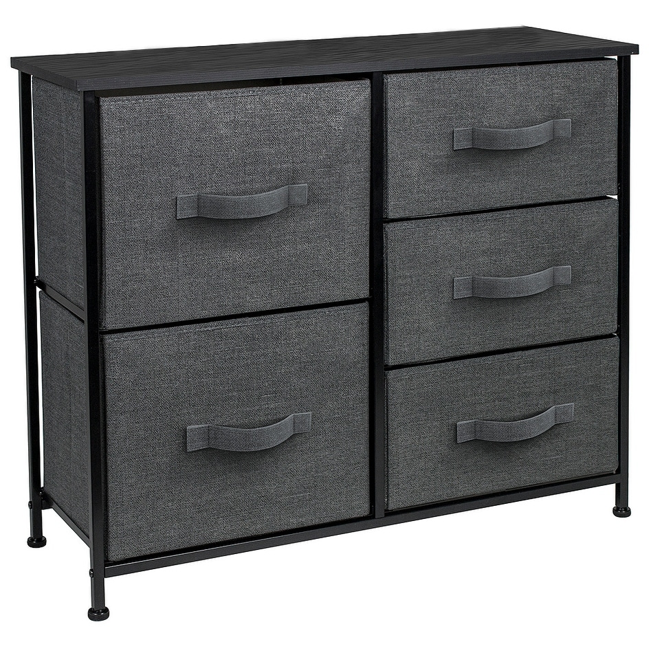 Dresser w/ 5 Drawers - Furniture Storage Tower Unit for Home， Bedroom - - 26062248