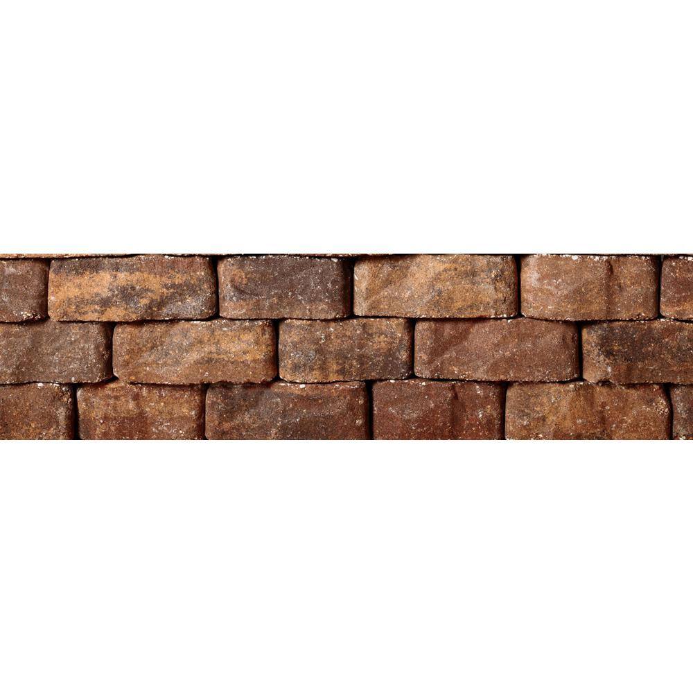 Oldcastle Mini Beltis 3 in. H x 8 in. W x 4 in. D Harvest Blend Concrete Retaining Wall Block Pallet (378-PiecePallet) 16252111