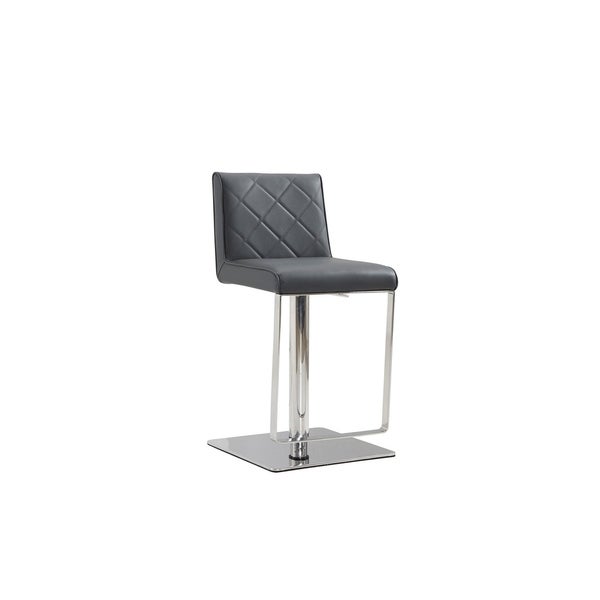 LOFT Gray Eco-leather w Stainless Steel Bar Stool by Casabianca Home