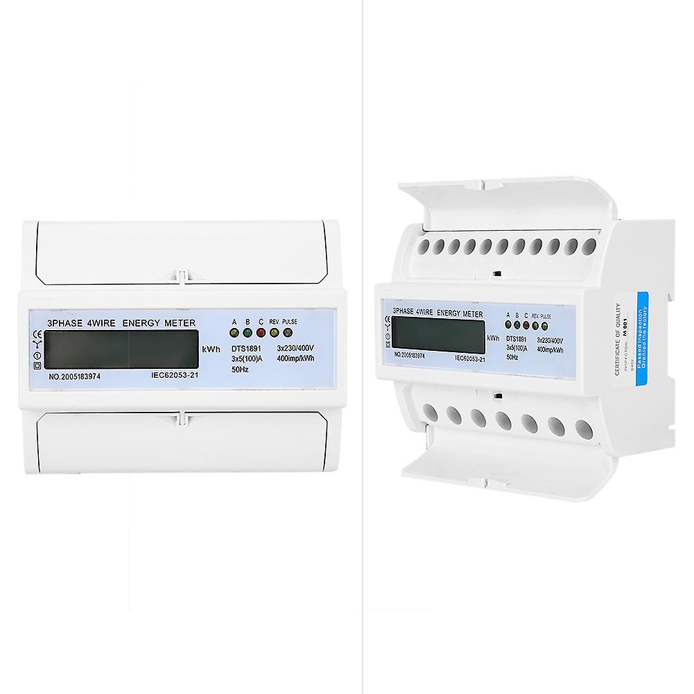 Rail Energy Meter 3phase 4wire 7p Lcd Downand#8209;in Downand#8209;out Portable Digital Integrated Circuits