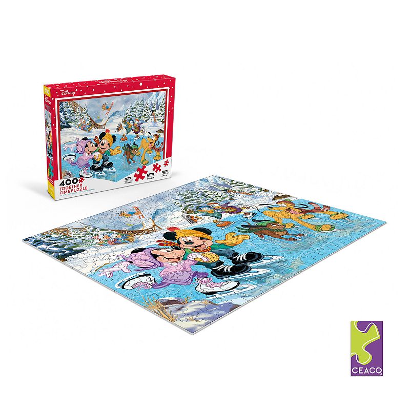 Together Time Puzzle Mickey and Minnie Skating Puzzle