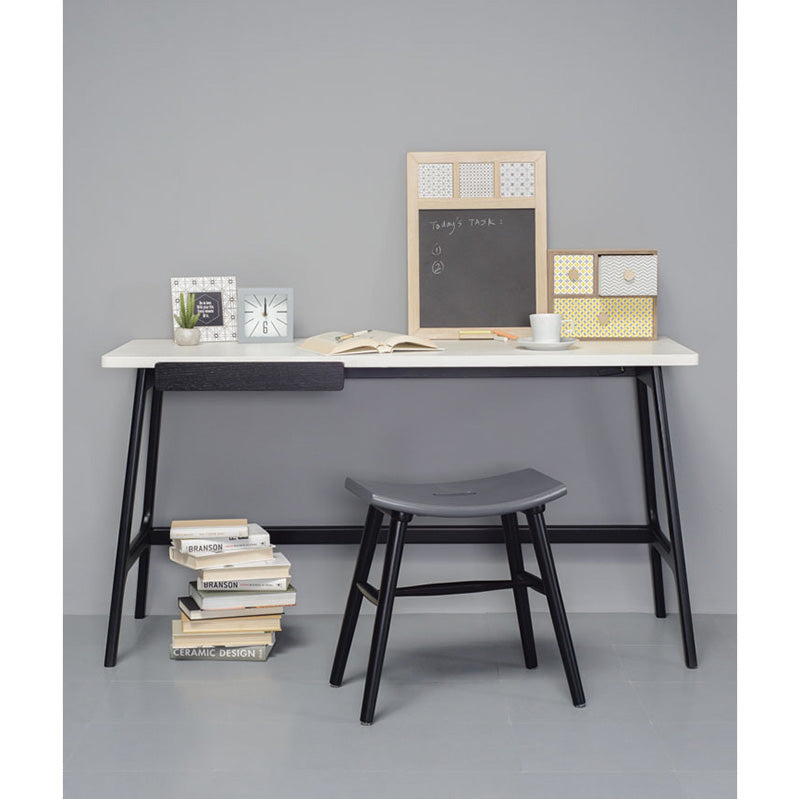 MOREY Study Desk - White & Black