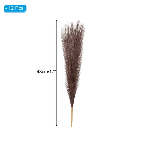 12 Pcs 17 Inch Faux Pampas Grass Artificial Boho Decor