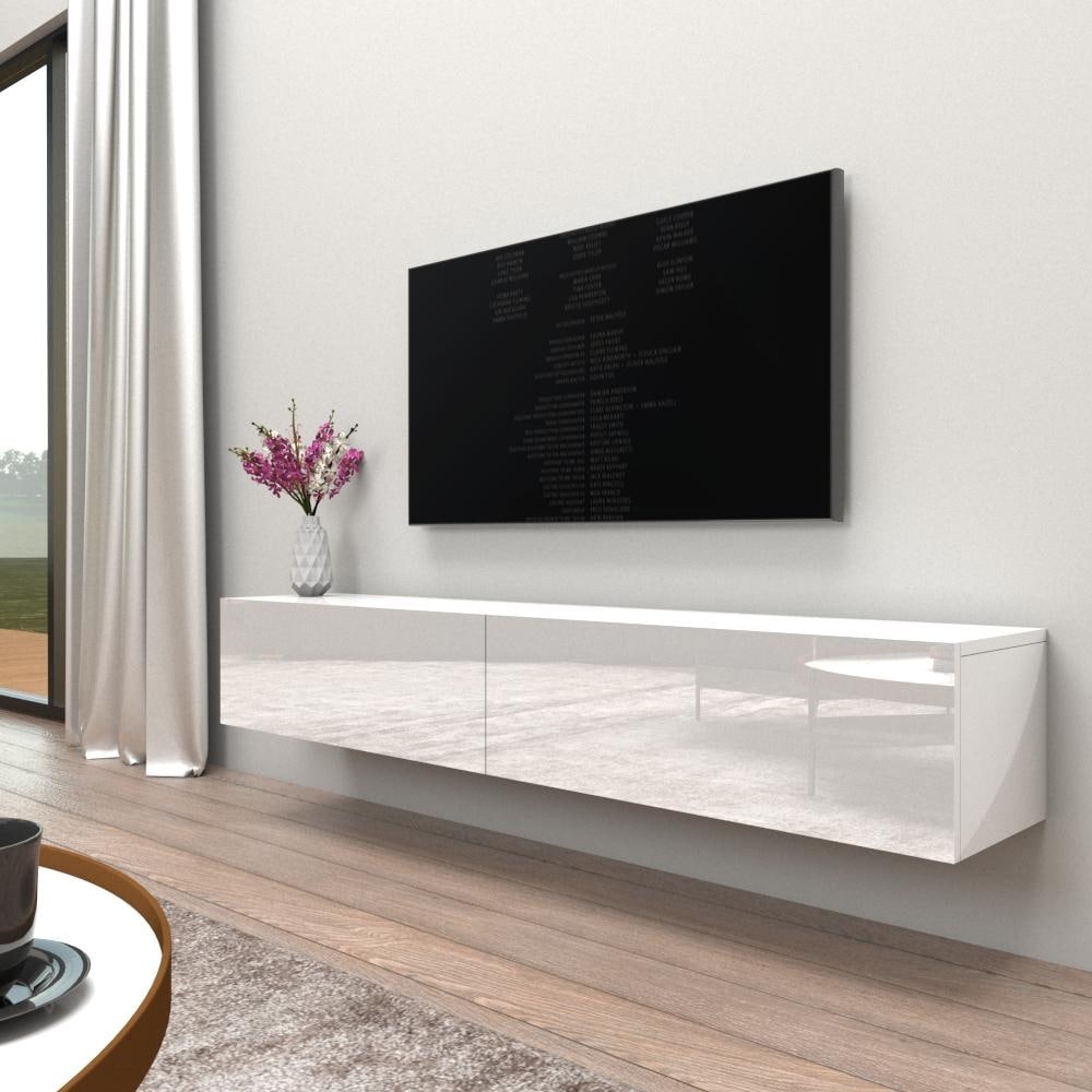 Berno 71 in. Modern Glossy Wall mounted Floating TV Stand