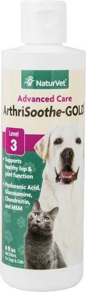 NaturVet Advanced Care ArthriSoothe-GOLD Liquid Joint Supplement for Cats and Dogs