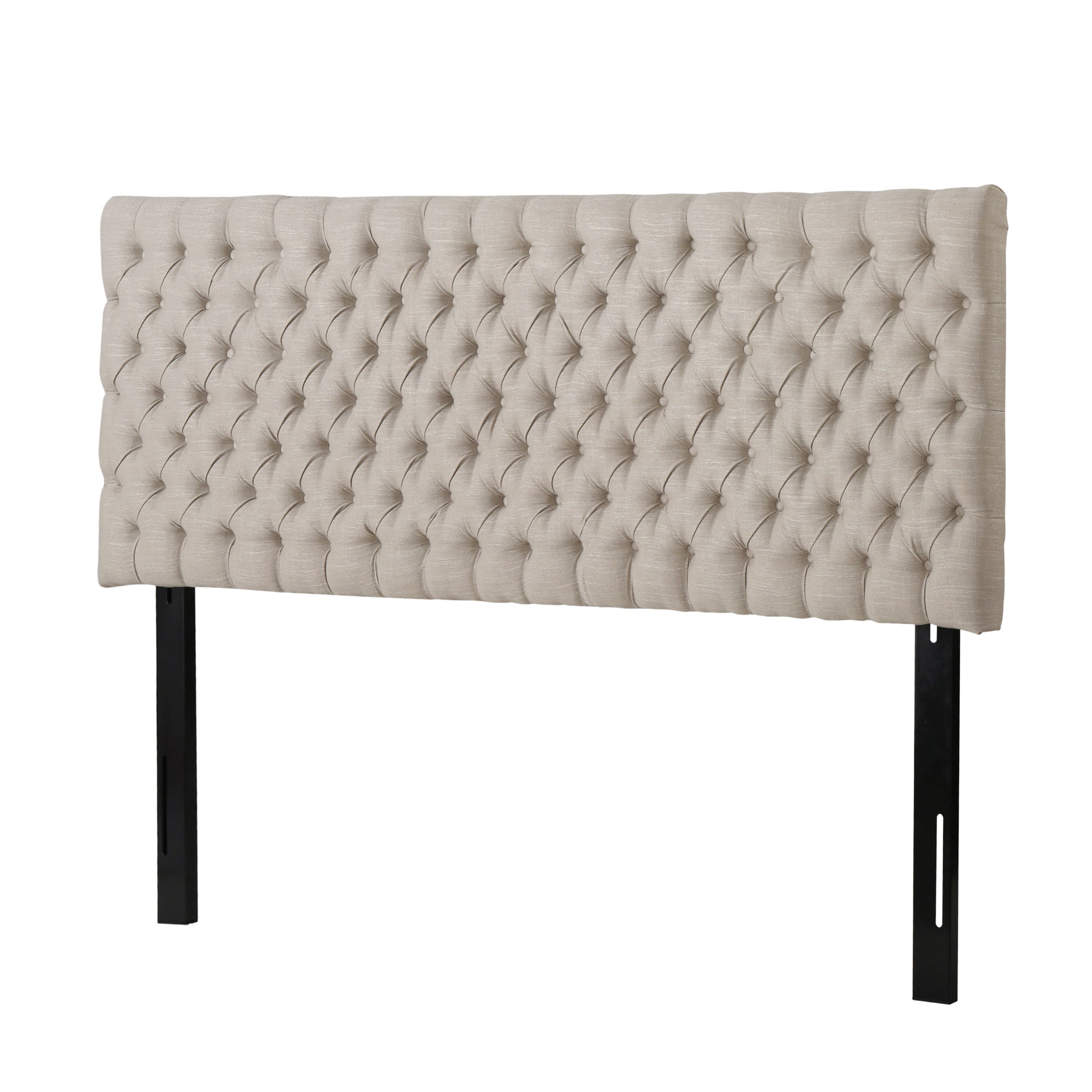 Cannes Adjustable King/ California King Fabric Headboard-Sand