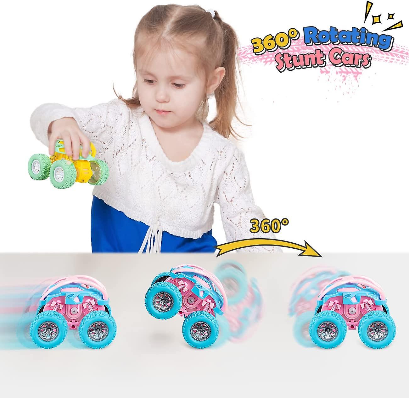 Baicccf Toddler Girls Toys For 2 3 4 Year Old Girl Gifts， Push and Go Inertia Friction Cars 360 Rotation Kids Toy Cars， Toddler Toys 2 3 4 Years Girls，