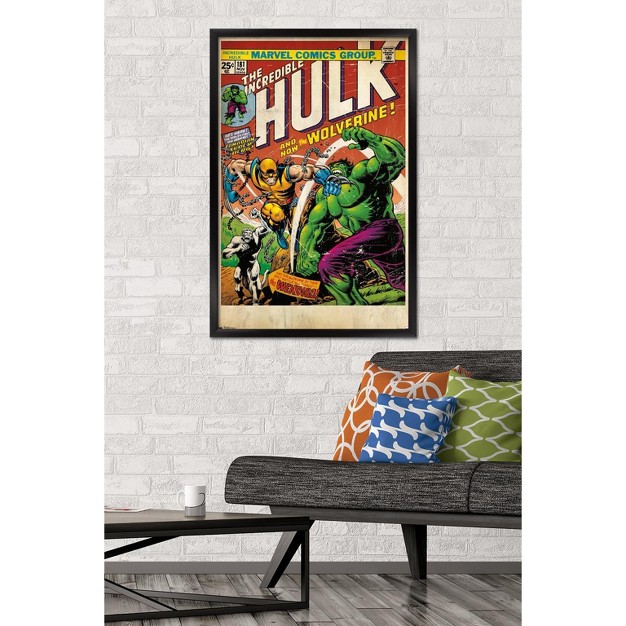 Trends International 24x36 Marvel Comics Wolverine Cover Framed Wall Poster Prints