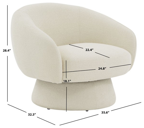 Safavieh Couture Petryna Boucle Accent Chair Creme   Armchairs And Accent Chairs   by Safavieh  Houzz