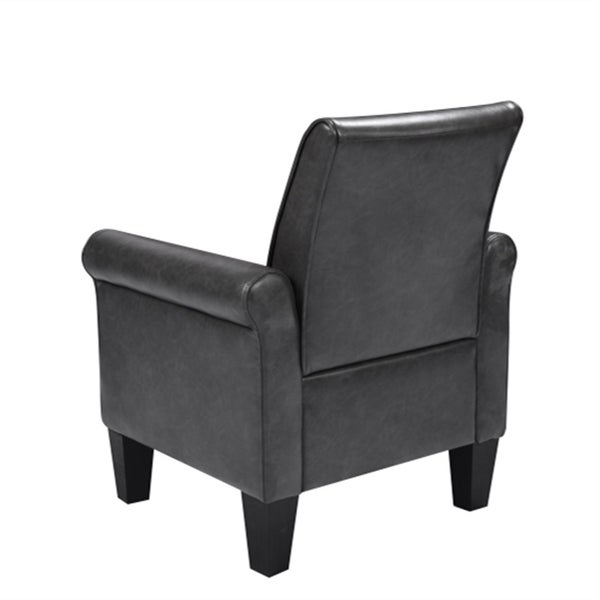 Modern Armchair Accent Chair in PU leather with Padded Seat - 30Wx30Dx35H