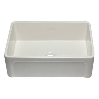 ALFI BRAND AB3020SB-B Farmhouse Fireclay 29.75 in. Single Bowl Kitchen Sink in Biscuit AB3020SB-B