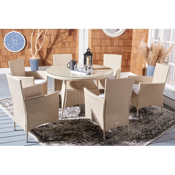 SAFAVIEH Outdoor Living Challe 7Piece Patio Dining Set