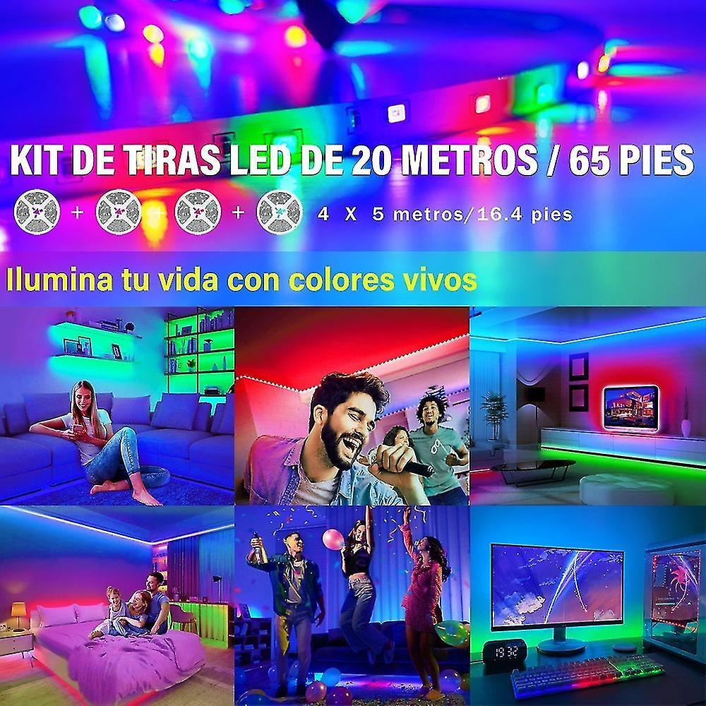 Led Strips Kit Of Lights 20 Meters Rgb Strips For Bedroom