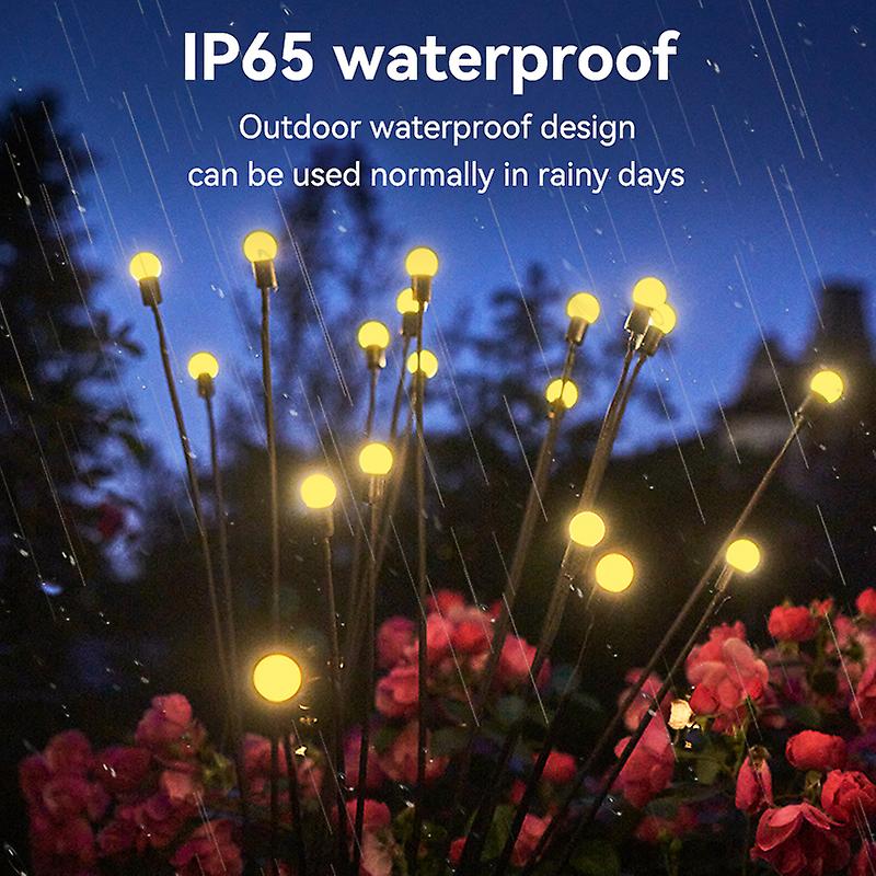 Solar Garden Lights， Outdoor Waterproof Led Firefly Garden Decoration， Lawn And Ground Plug Lights