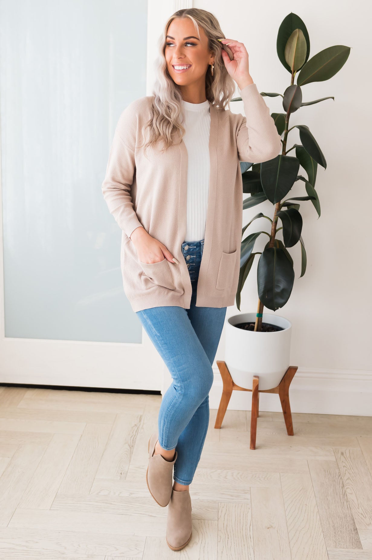 Casually Cool Modest Pocket Cardigan