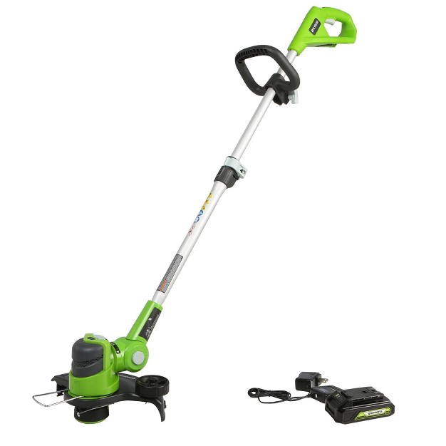 24v Cordless String Trimmer Edger Kit With 2 0ah Battery And Charger