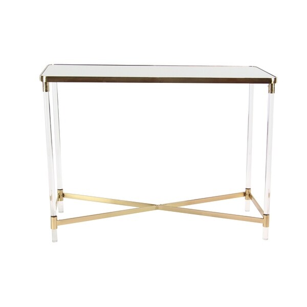 Clear Iron Contemporary Console Table 32 x 44 x 19