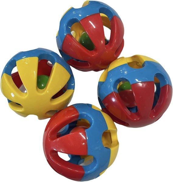 Piggy Poo and Crew Rattle Balls Farm Toy， Medium， 4 Count