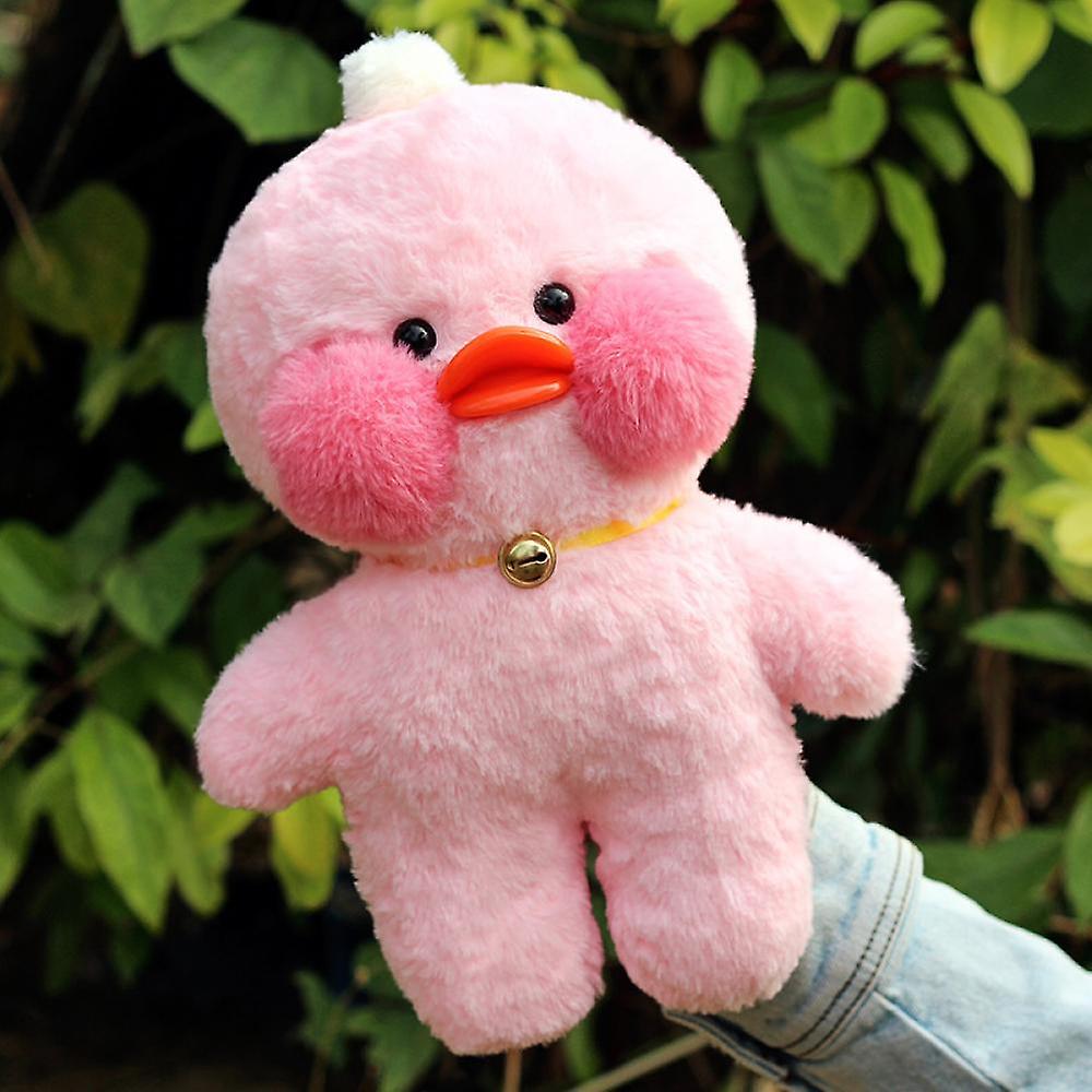 Soft Duck Plushies Little Yellow Duckling Stuffed Animal Toy For Children (11.8 Inches， Pink)