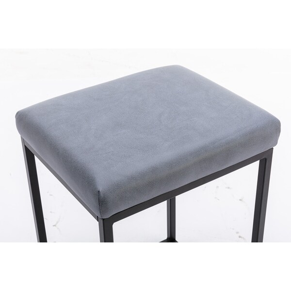 Backless Modern Barstools with Faux Leather