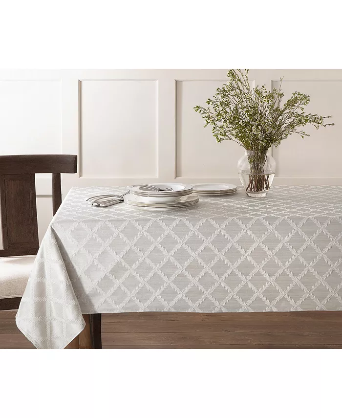 Lenox Laurel Leaf 70 x 144 Ivory Tablecloth