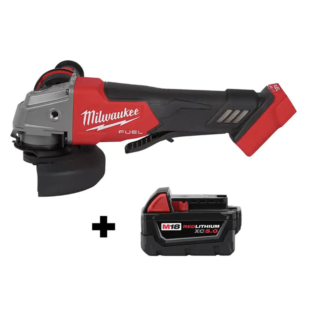 Milwaukee M18 FUEL 18V Lithium-Ion Brushless Cordless 4-1/2 in. ./5 in. Grinder with Paddle Switch with (1) 5.0 Ah Battery