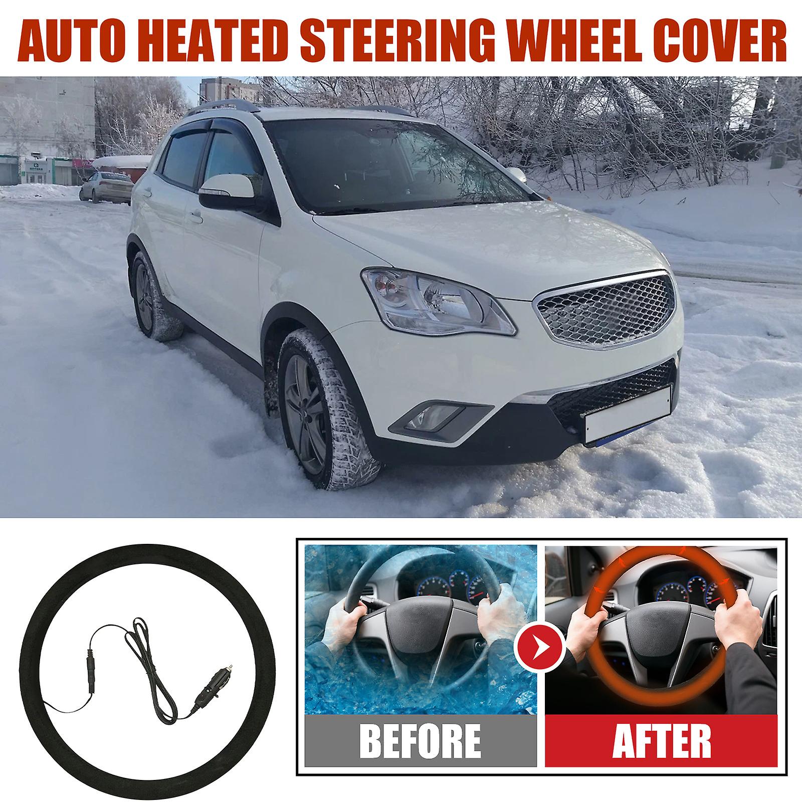 Heating Car Handlebar Sleeve Universal Steering Wheel Sleeve Steering Wheel Protective Sleeve Hand Warming Fast Heating