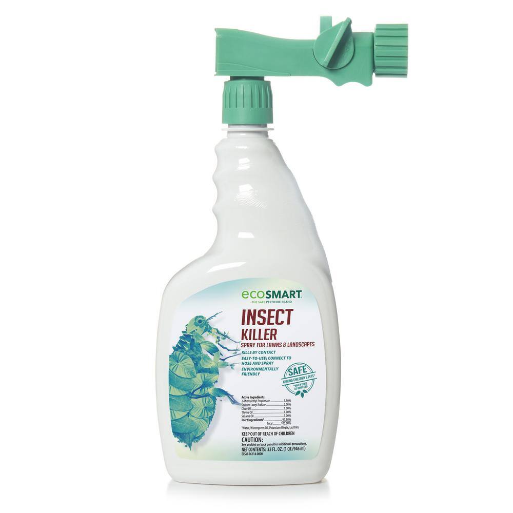 EcoSmart 32 oz. Natural Insect Killer with Plant-Based Essential Oils for Lawns  Landscaping Hose End Spray Bottle ECSM-33627-01EC