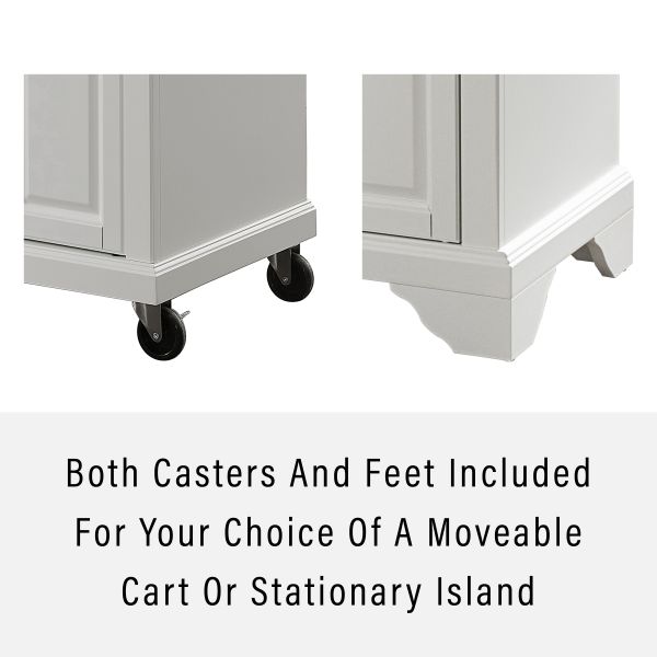 Lafayette Wood Top Portable Kitchen Island/Cart