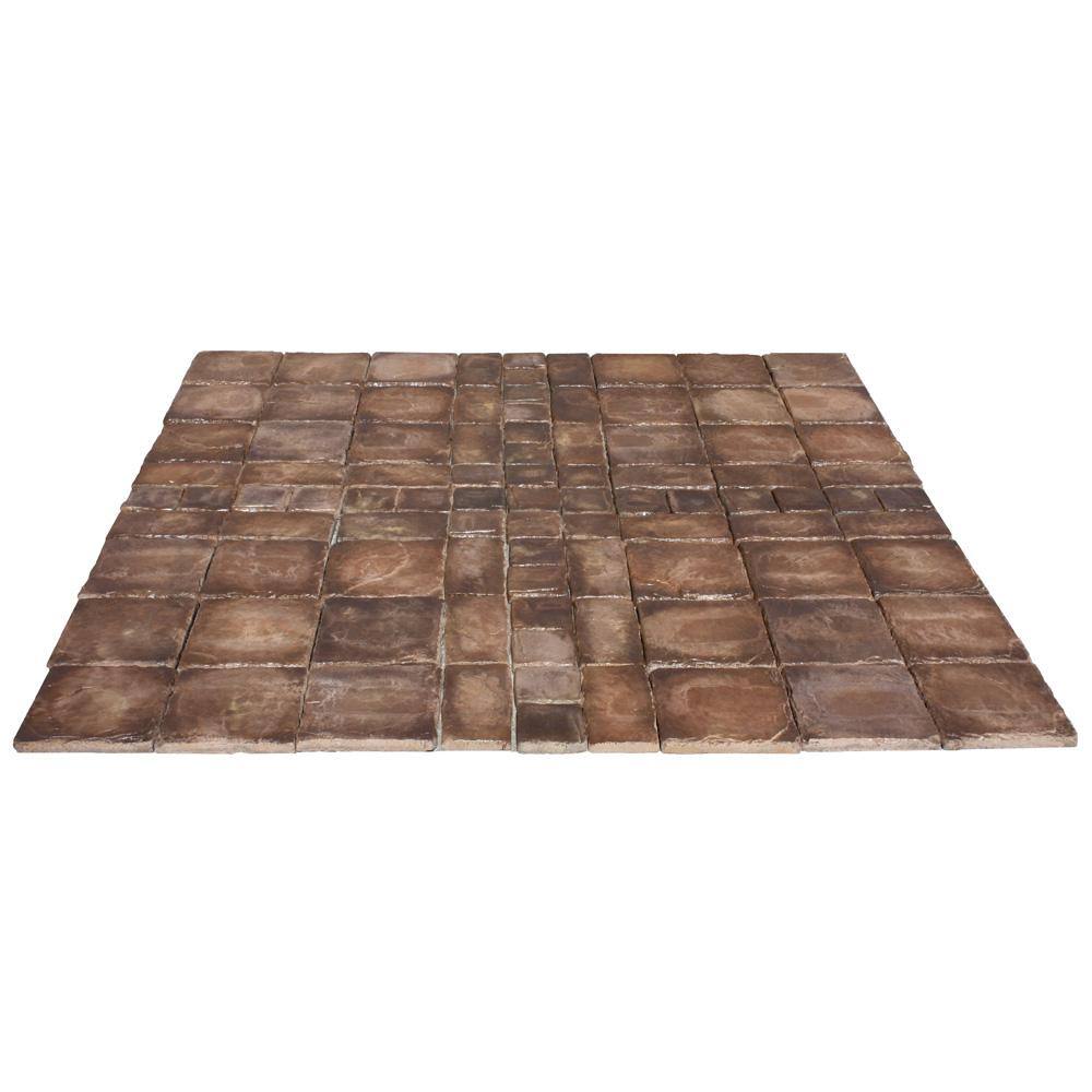 Natural Concrete Products Co Cass Stone 100 sq. ft. Brown Concrete Paver Kit CASSB