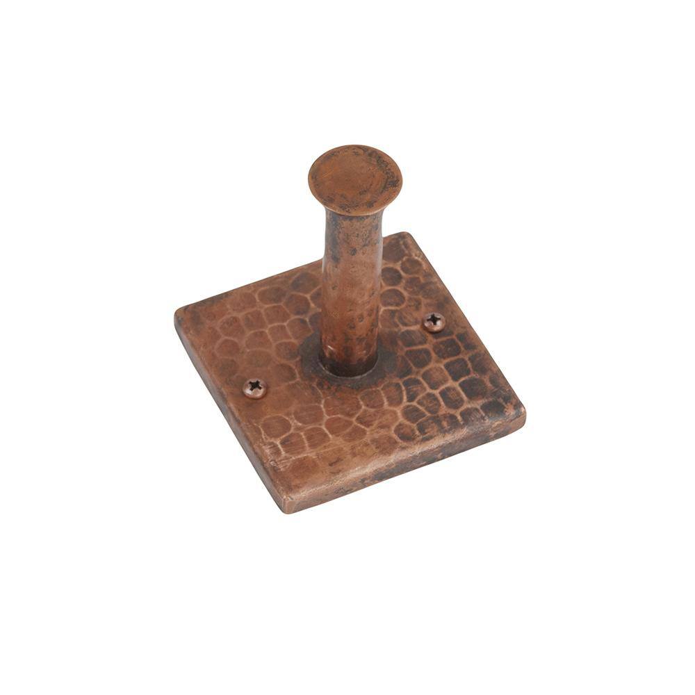 Premier Copper Products Hand Hammered Copper Single Robe Hook in Oil Rubbed Bronze RH1