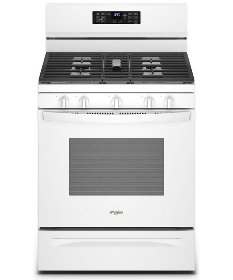 Whirlpool 5 Cu. Ft. White 5-In-1 Air Fry Gas Range