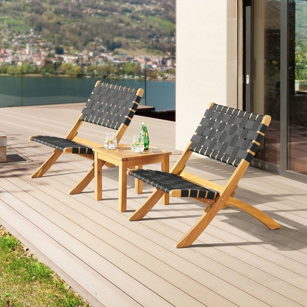 Barre 3pc Outdoor Bistro Set Natural Alaterre Furniture