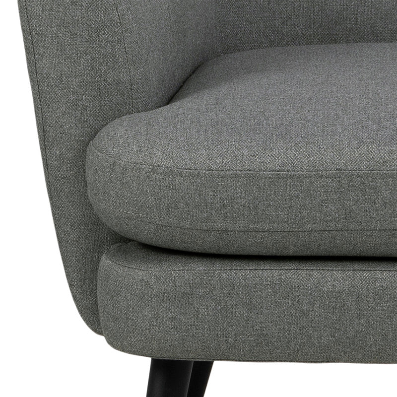 KENDRA Lounge Chair with Footstool - Grey