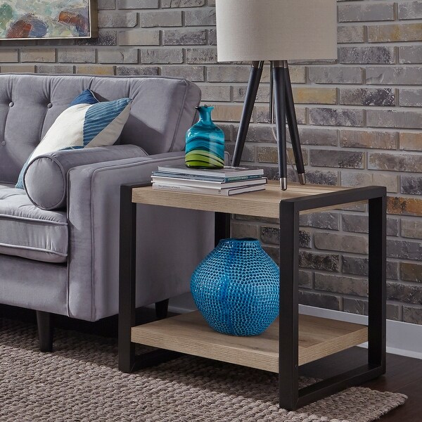 Sun Valley Sandstone Faux Metal End Table