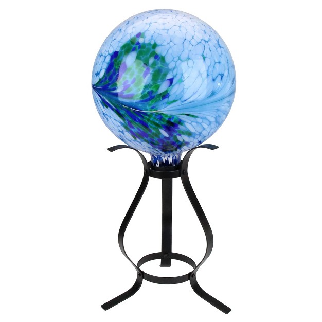 Black Curved Outdoor Patio Garden Gazing Ball Stand