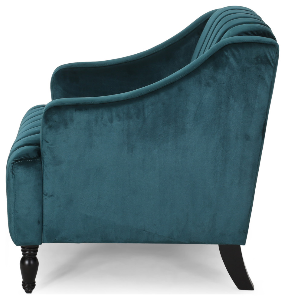 Candice Glam Velvet Club Chair   Traditional   Armchairs And Accent Chairs   by GDFStudio  Houzz