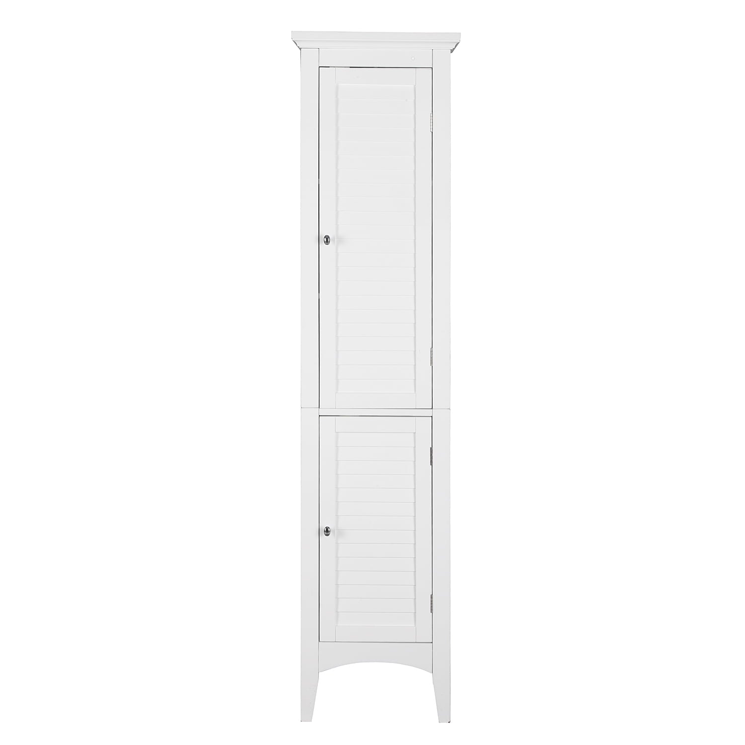 Teamson Home Glancy Wooden Tall Tower Cabinet with Storage, White