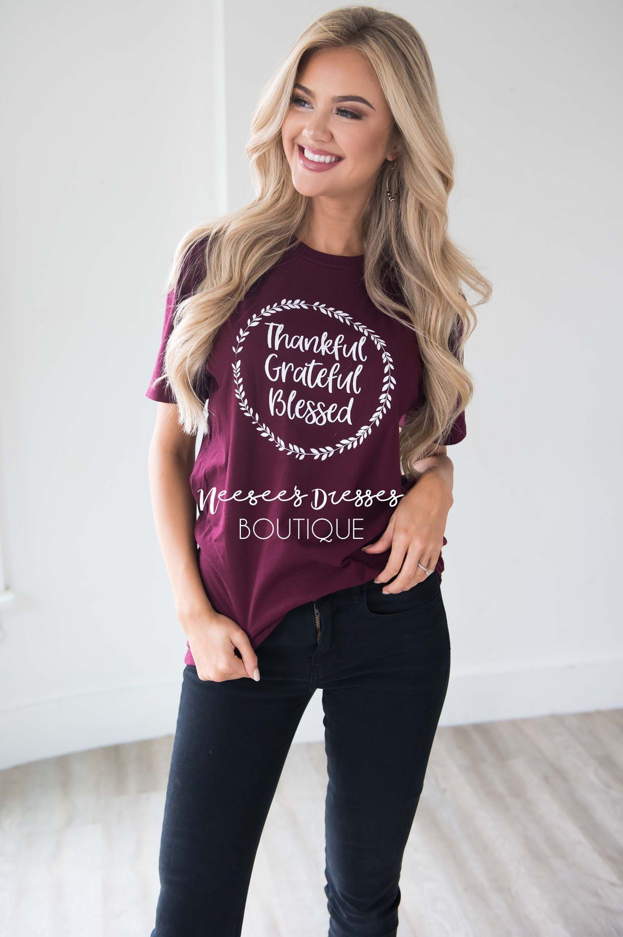 Thankful Grateful Blessed Graphic Tee