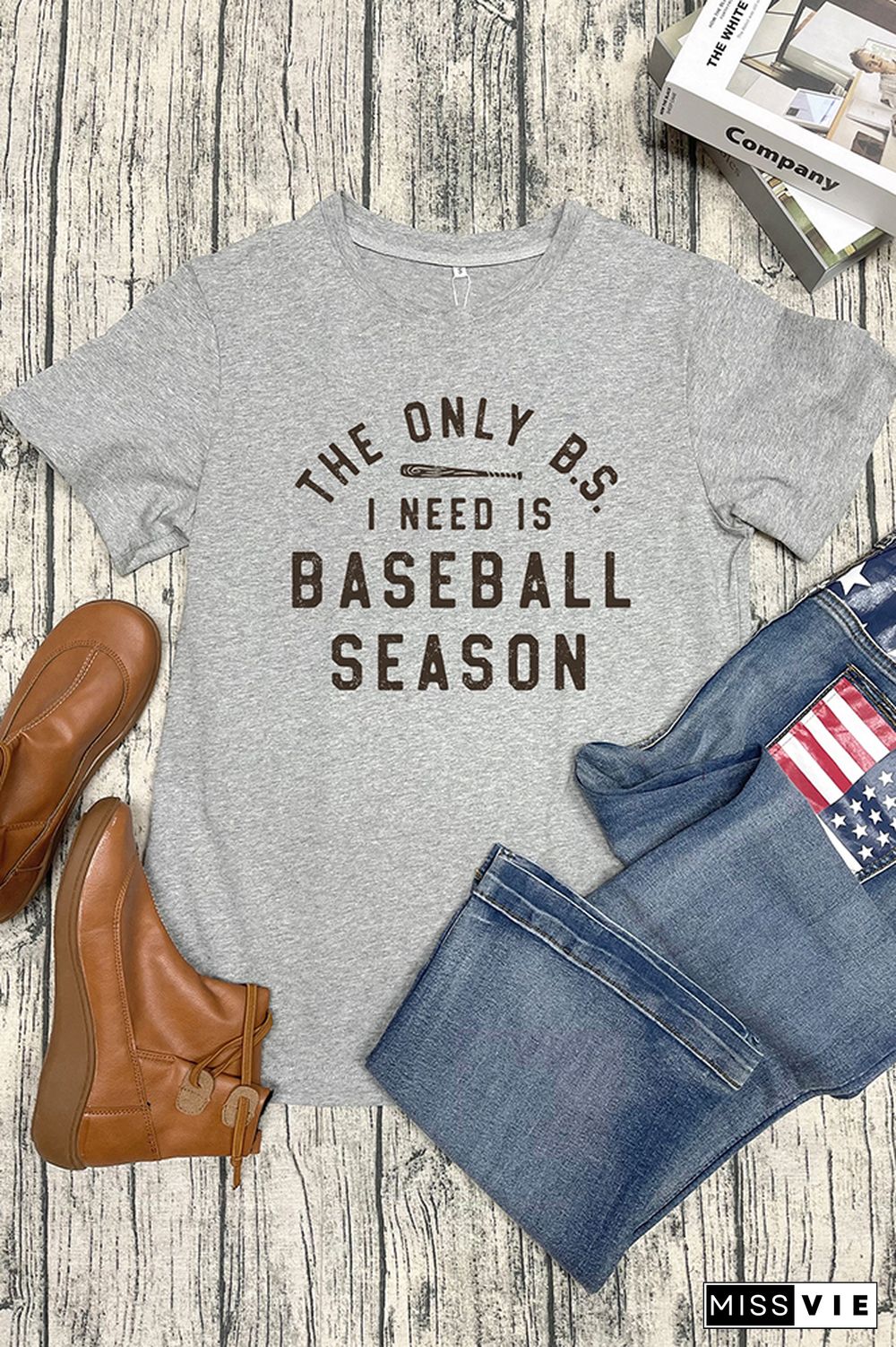 Baseball Season Print Graphic Tee