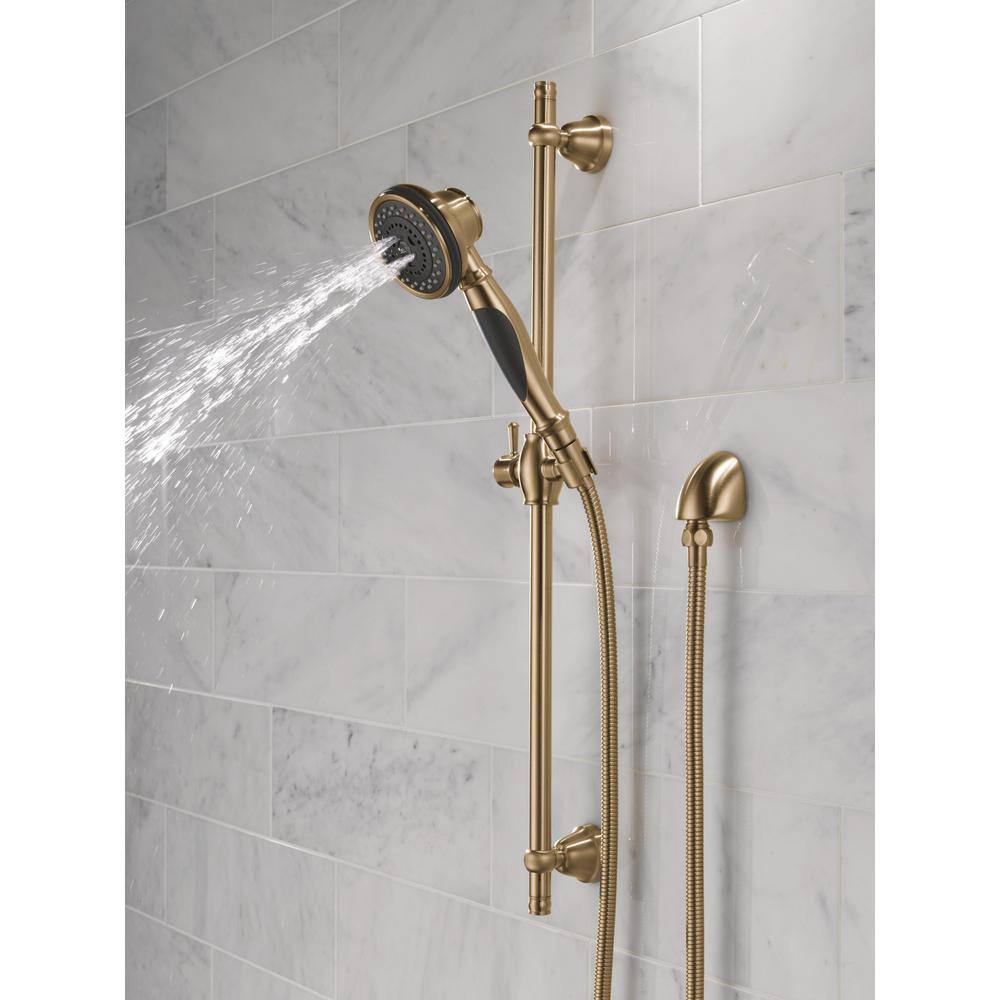 Delta 3-Spray Patterns Wall Mount Handheld Shower Head 1.75 GPM in Champagne Bronze 53021-CZ-PK