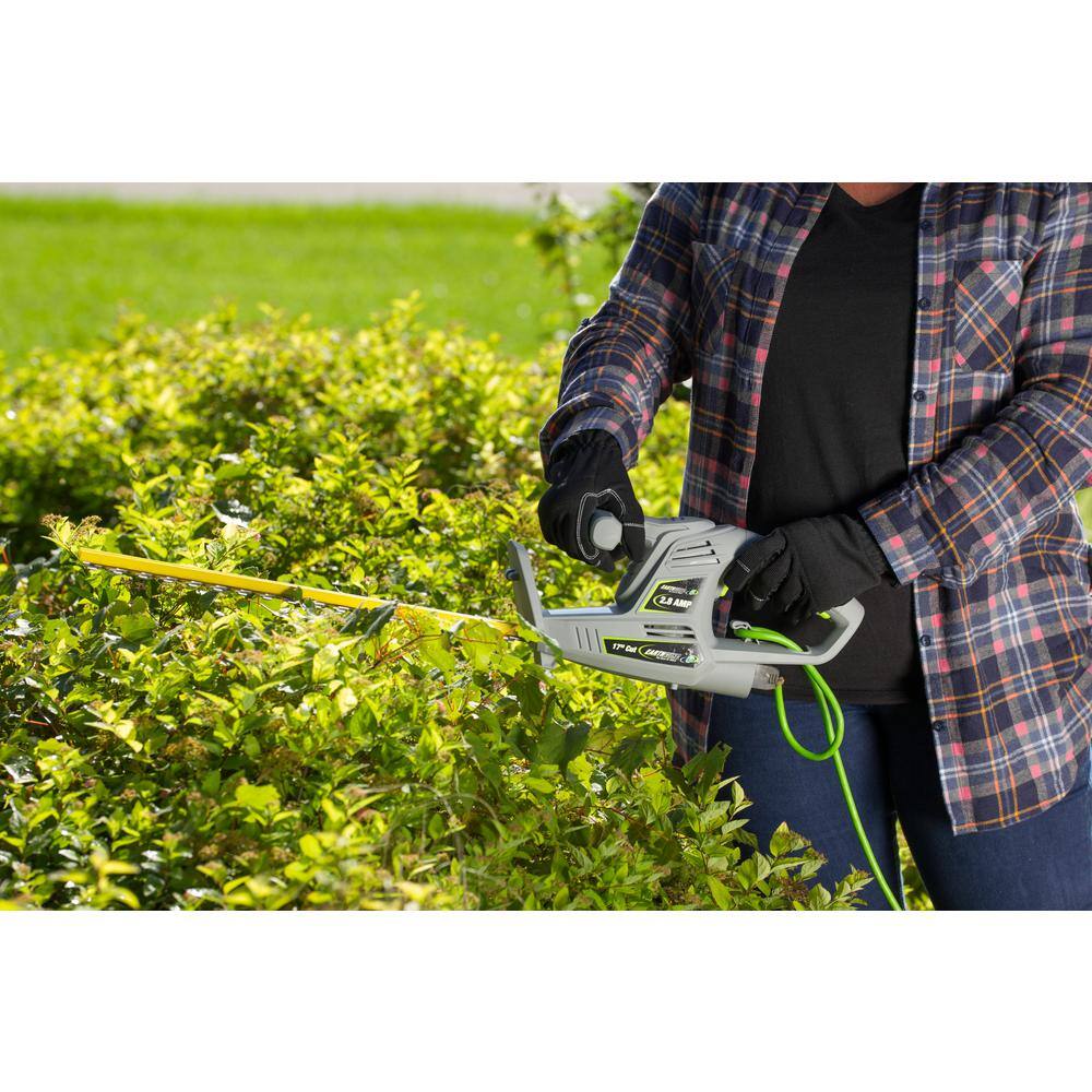 Earthwise 17 in. 2.8 Amp Electric Corded Hedge Trimmer HT10117