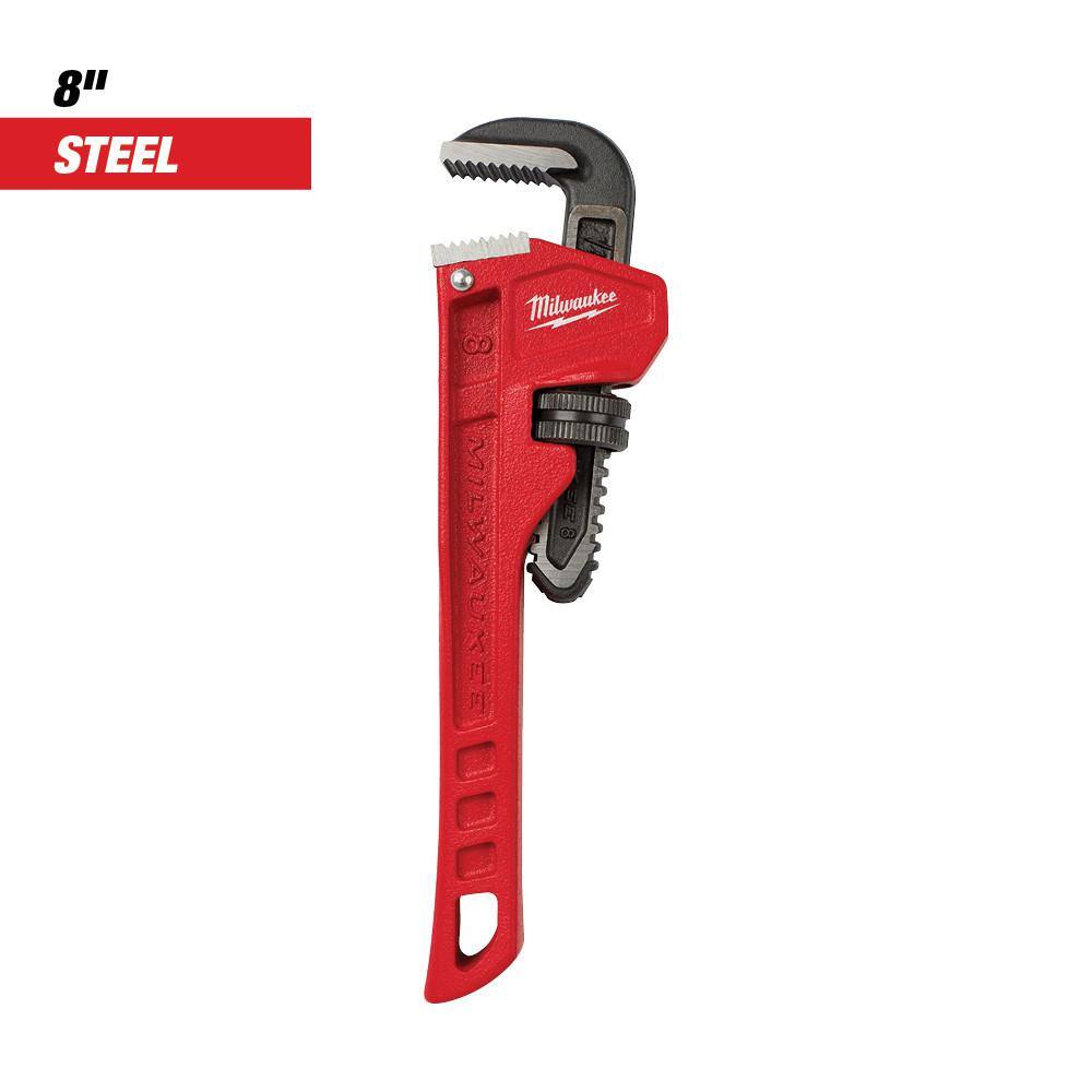 MW 8 in. Steel Pipe Wrench 48-22-7108